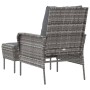 Sillón de jardín con reposapiés ratán sintético gris de , Sillas de jardín - Ref: Foro24-364115, Precio: 139,72 €, Descuento: %