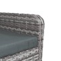 Sillón de jardín con reposapiés ratán sintético gris de , Sillas de jardín - Ref: Foro24-364115, Precio: 139,72 €, Descuento: %