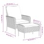 Garden armchair with gray synthetic rattan footrest by , Garden chairs - Ref: Foro24-364115, Price: 139,72 €, Discount: %