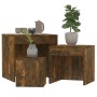 Stackable tables 3 pieces plywood smoked oak by , Side tables - Ref: Foro24-815225, Price: 56,70 €, Discount: %