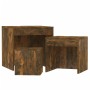 Stackable tables 3 pieces plywood smoked oak by , Side tables - Ref: Foro24-815225, Price: 56,70 €, Discount: %