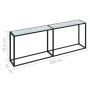 Mesa consola vidrio templado mármol blanco 220x35x75,5 cm de , Mesas auxiliares - Ref: Foro24-331692, Precio: 104,19 €, Descu...