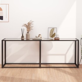 Mesa consola vidrio templado transparente 200x35x75,5 cm de , Mesas auxiliares - Ref: Foro24-331686, Precio: 89,99 €, Descuen...