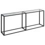 Tempered glass transparent console table 200x35x75.5 cm by , Side tables - Ref: Foro24-331686, Price: 89,07 €, Discount: %