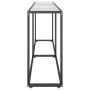 Tempered glass transparent console table 200x35x75.5 cm by , Side tables - Ref: Foro24-331686, Price: 89,07 €, Discount: %