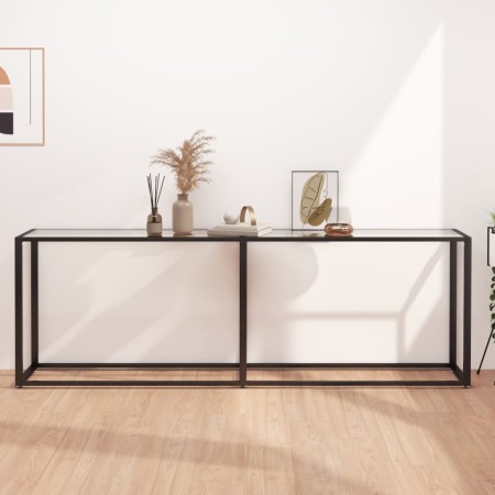 Tempered glass transparent console table 220x35x75.5 cm by , Side tables - Ref: Foro24-331690, Price: 96,22 €, Discount: %