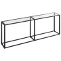 Mesa consola vidrio templado transparente 220x35x75,5 cm de , Mesas auxiliares - Ref: Foro24-331690, Precio: 96,22 €, Descuen...