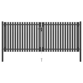 Anthracite grey steel garden fence gate 4x1.7 cm by , garden gates - Ref: Foro24-146335, Price: 482,99 €, Discount: %