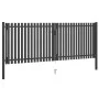 Puerta de valla del jardín de acero gris antracita 4x1,7 cm de , Puertas de jardín - Ref: Foro24-146335, Precio: 471,07 €, De...