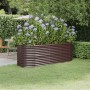 Steel powder-coated brown raised garden bed planter 224x80x68 cm by , Pots and planters - Ref: Foro24-318955, Price: 87,02 €,...