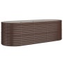 Steel powder-coated brown raised garden bed planter 224x80x68 cm by , Pots and planters - Ref: Foro24-318955, Price: 87,02 €,...