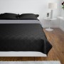 Quilted reversible black and grey bedspread 220x240 cm by , Bedspreads and duvets - Ref: Foro24-130884, Price: 26,02 €, Disco...