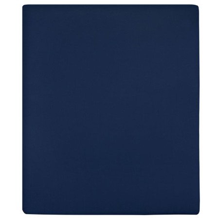 Sábanas bajeras jersey 2 uds algodón azul marino 180x200 cm de , Sábanas - Ref: Foro24-136239, Precio: 27,94 €, Descuento: %