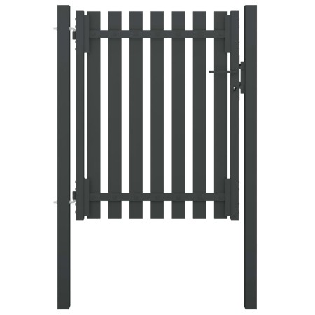 Puerta de valla del jardín de acero gris antracita 1x1,5 cm de , Puertas de jardín - Ref: Foro24-146328, Precio: 194,71 €, De...