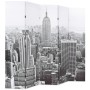 Biombo divisor plegable 200x170 cm Nueva York blanco y negro de , Divisores de ambientes - Ref: Foro24-245859, Precio: 108,14...