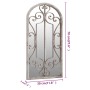 Garden mirror made of iron in sand color for outdoor use, 70x30 cm. by , Mirrors - Ref: Foro24-318375, Price: 101,58 €, Disco...