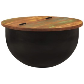 Solid black recycled wood coffee table 50x27 cm by , Coffee table - Ref: Foro24-351755, Price: 156,99 €, Discount: %