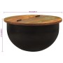 Solid black recycled wood coffee table 50x27 cm by , Coffee table - Ref: Foro24-351755, Price: 156,99 €, Discount: %