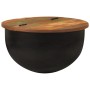 Solid black recycled wood coffee table 50x27 cm by , Coffee table - Ref: Foro24-351755, Price: 156,99 €, Discount: %