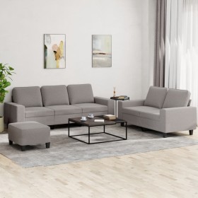 Dreiteiliges Sofaset in grau-taupefarbenem Stoff. von , Sofas - Ref: Foro24-3201913, Preis: 618,99 €, Rabatt: %