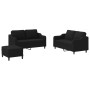 Three-piece sofa set with black fabric cushions by , Sofas - Ref: Foro24-3201814, Price: 540,16 €, Discount: %