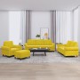 Set of sofas with 4 pieces of yellow velvet cushions by , Sofas - Ref: Foro24-3202186, Price: 752,44 €, Discount: %