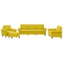 Set of sofas with 4 pieces of yellow velvet cushions by , Sofas - Ref: Foro24-3202186, Price: 752,44 €, Discount: %