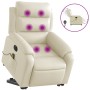 Electric lift massage armchair in synthetic cream leather by , Armchairs - Ref: Foro24-3205064, Price: 344,66 €, Discount: %