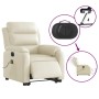 Electric lift massage armchair in synthetic cream leather by , Armchairs - Ref: Foro24-3205064, Price: 344,66 €, Discount: %