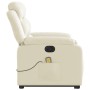 Electric lift massage armchair in synthetic cream leather by , Armchairs - Ref: Foro24-3205064, Price: 344,66 €, Discount: %