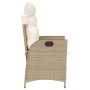 Silla de jardín reclinable con cojines ratán sintético beige de , Sillas de jardín - Ref: Foro24-365260, Precio: 132,75 €, De...