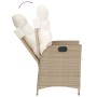 Silla de jardín reclinable con cojines ratán sintético beige de , Sillas de jardín - Ref: Foro24-365260, Precio: 132,75 €, De...