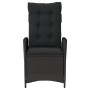 Reclining garden armchair with black synthetic rattan cushions by , Garden chairs - Ref: Foro24-365257, Price: 128,83 €, Disc...