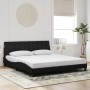 Estructura de cama con luces LED terciopelo negro 180x200 cm de , Camas y somieres - Ref: Foro24-3213795, Precio: 239,58 €, D...