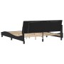 Estructura de cama con luces LED terciopelo negro 180x200 cm de , Camas y somieres - Ref: Foro24-3213795, Precio: 239,58 €, D...