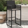 High garden stools 2 units black synthetic rattan by , Garden chairs - Ref: Foro24-368702, Price: 157,63 €, Discount: %