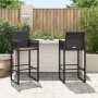 High garden stools 2 units black synthetic rattan by , Garden chairs - Ref: Foro24-368702, Price: 157,63 €, Discount: %