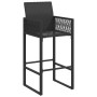 High garden stools 2 units black synthetic rattan by , Garden chairs - Ref: Foro24-368702, Price: 157,63 €, Discount: %