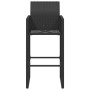 High garden stools 2 units black synthetic rattan by , Garden chairs - Ref: Foro24-368702, Price: 157,63 €, Discount: %