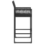 High garden stools 2 units black synthetic rattan by , Garden chairs - Ref: Foro24-368702, Price: 157,63 €, Discount: %