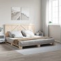 Estructura de cama con cabecero madera maciza de pino 200x200cm de , Camas y somieres - Ref: Foro24-3281555, Precio: 238,33 €...