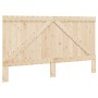 Solid pine wood bed frame with headboard 200x200cm by , Beds and slatted bases - Ref: Foro24-3281555, Price: 238,33 €, Discou...