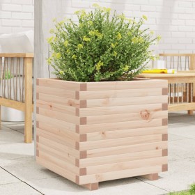 Jardinera madera maciza de pino 50x50x49,5 cm de , Maceteros y jardineras - Ref: Foro24-3282514, Precio: 109,99 €, Descuento: %