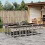 Garten-Essgruppe 11-teilig mit grauen Polstern aus synthetischem Rattan von , Gartensets - Ref: Foro24-3278062, Preis: 960,97...