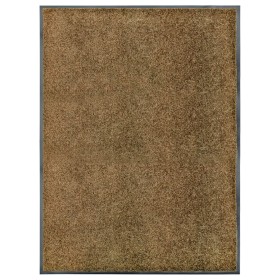 Braune waschbare Fußmatte 90x120 cm von vidaXL, Fußmatten - Ref: Foro24-323436, Preis: 48,15 €, Rabatt: %