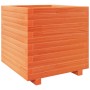 Solid pine wood planter in brown wax 50x50x49.5 cm by , Pots and planters - Ref: Foro24-3282516, Price: 130,87 €, Discount: %