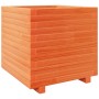 Solid pine wood planter in brown wax 50x50x49.5 cm by , Pots and planters - Ref: Foro24-3282516, Price: 130,87 €, Discount: %