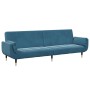 2-seater sofa bed with blue velvet ottoman by , Sofas - Ref: Foro24-3258150, Price: 392,94 €, Discount: %