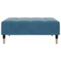 Sofá cama de 2 plazas con taburete terciopelo azul de , Sofás - Ref: Foro24-3258150, Precio: 392,94 €, Descuento: %