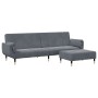 Zweiplätziges Schlafsofa mit dunkelgrauem Samthocker. von , Sofas - Ref: Foro24-3258152, Preis: 447,43 €, Rabatt: %